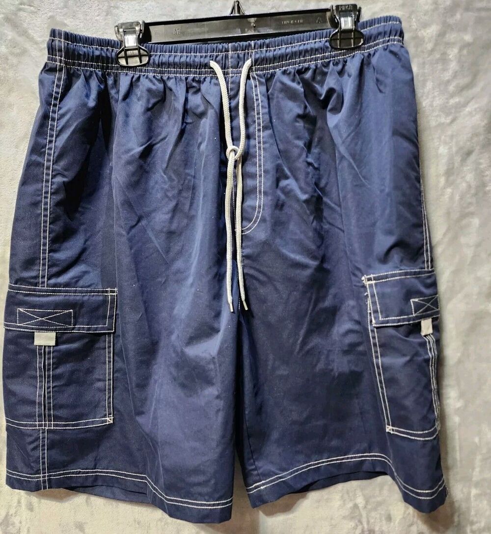 Utobia Board Shorts Mens XXL Blue Swim Trunks Beach Casual Surfer Drawstring